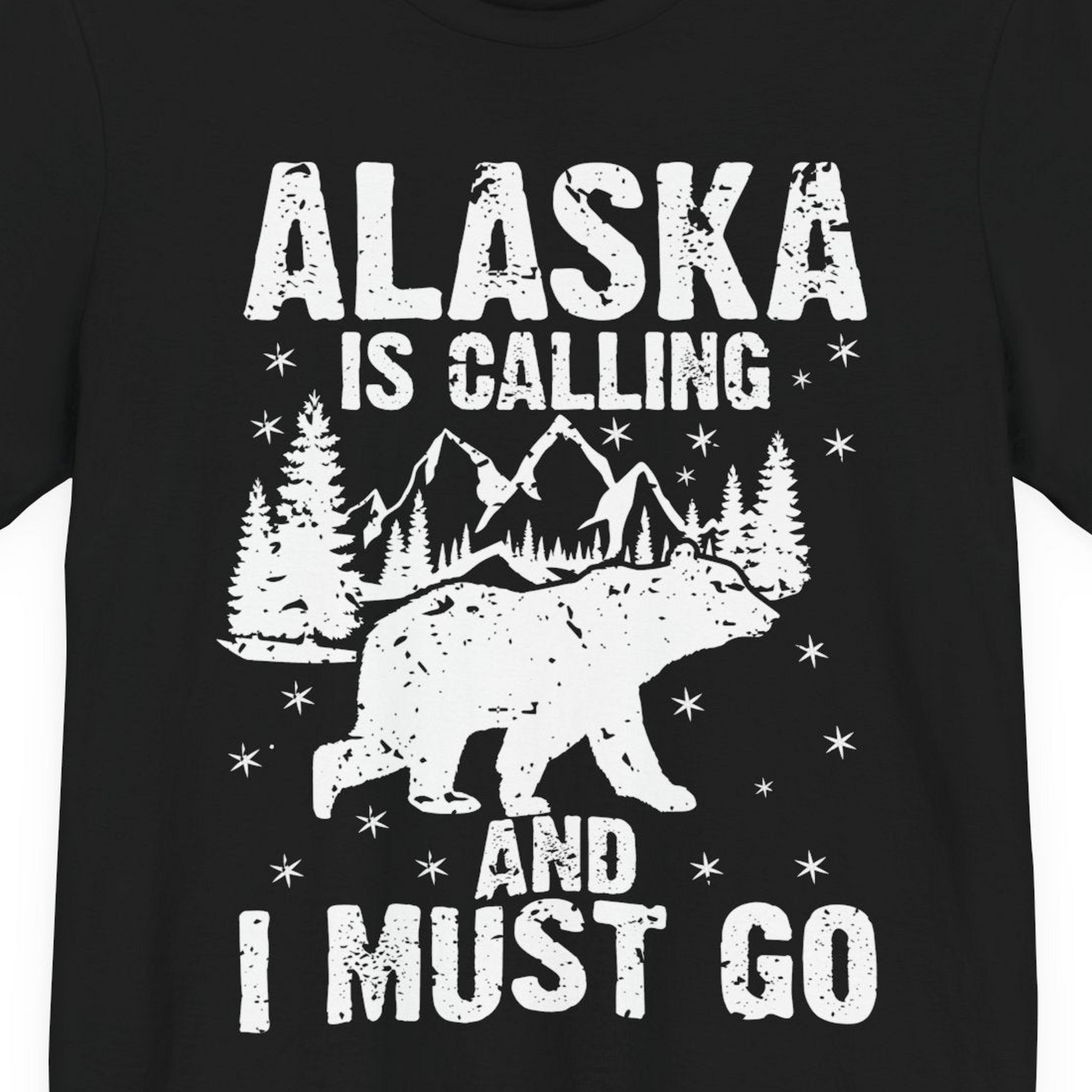 Alaska Is Calling Bear Mountain Wilderness Adventure Vintage Shirt — Premium Tee Premium T-Shirt – Alaska Cruise Shirts Close Up