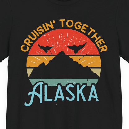 Retro Alaska Cruise Shirt Premium T-Shirt – Alaska Cruise Shirts Close Up