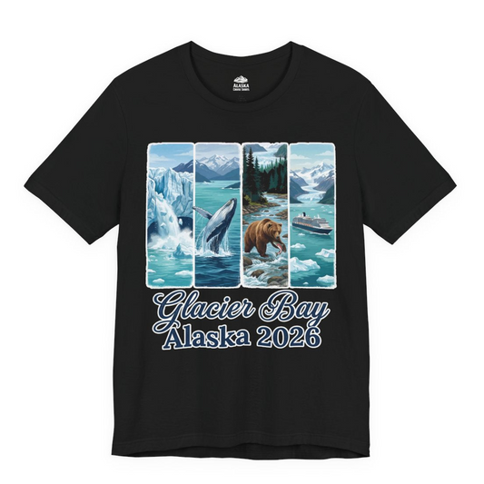 Glacier Bay Alaska 2026 Cruise Nature Wildlife Adventure Shirt — Premium Tee Premium T-Shirt – Alaska Cruise Shirts Close Up