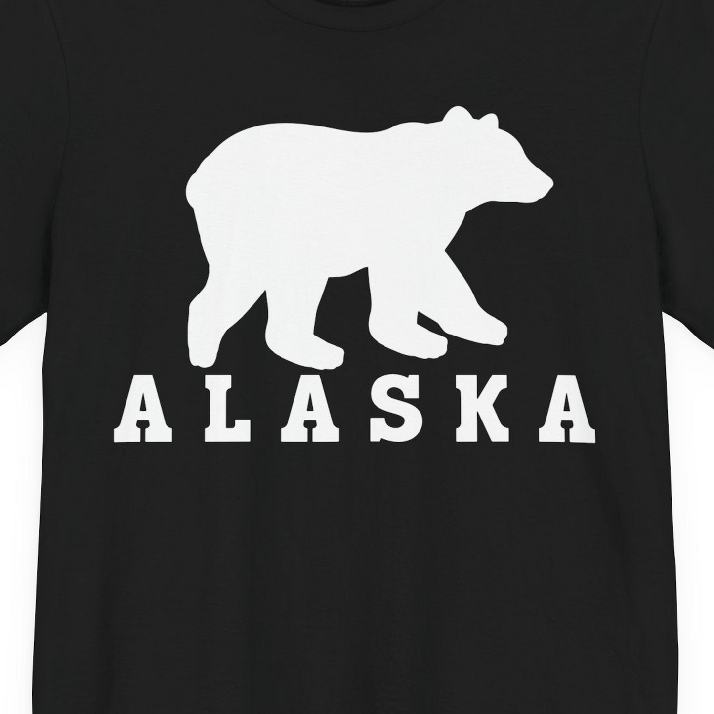 Alaska Bear Silhouette Shirt Premium T-Shirt – Alaska Cruise Shirts Close Up