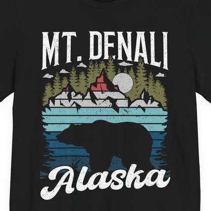 Mt Denali Alaska Bear Wilderness Shirt Premium T-Shirt – Alaska Cruise Shirts Close Up