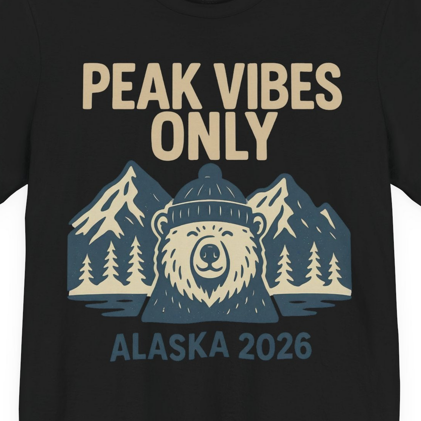 Alaska 2026 Mountain Adventure Bear Premium T-Shirt – Alaska Cruise Shirts Close Up