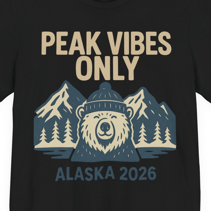 Alaska 2026 Mountain Adventure Bear Premium T-Shirt – Alaska Cruise Shirts Close Up