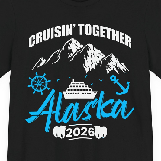 Alaska Cruise Group Adventure Shirt Premium T-Shirt – Alaska Cruise Shirts Close Up