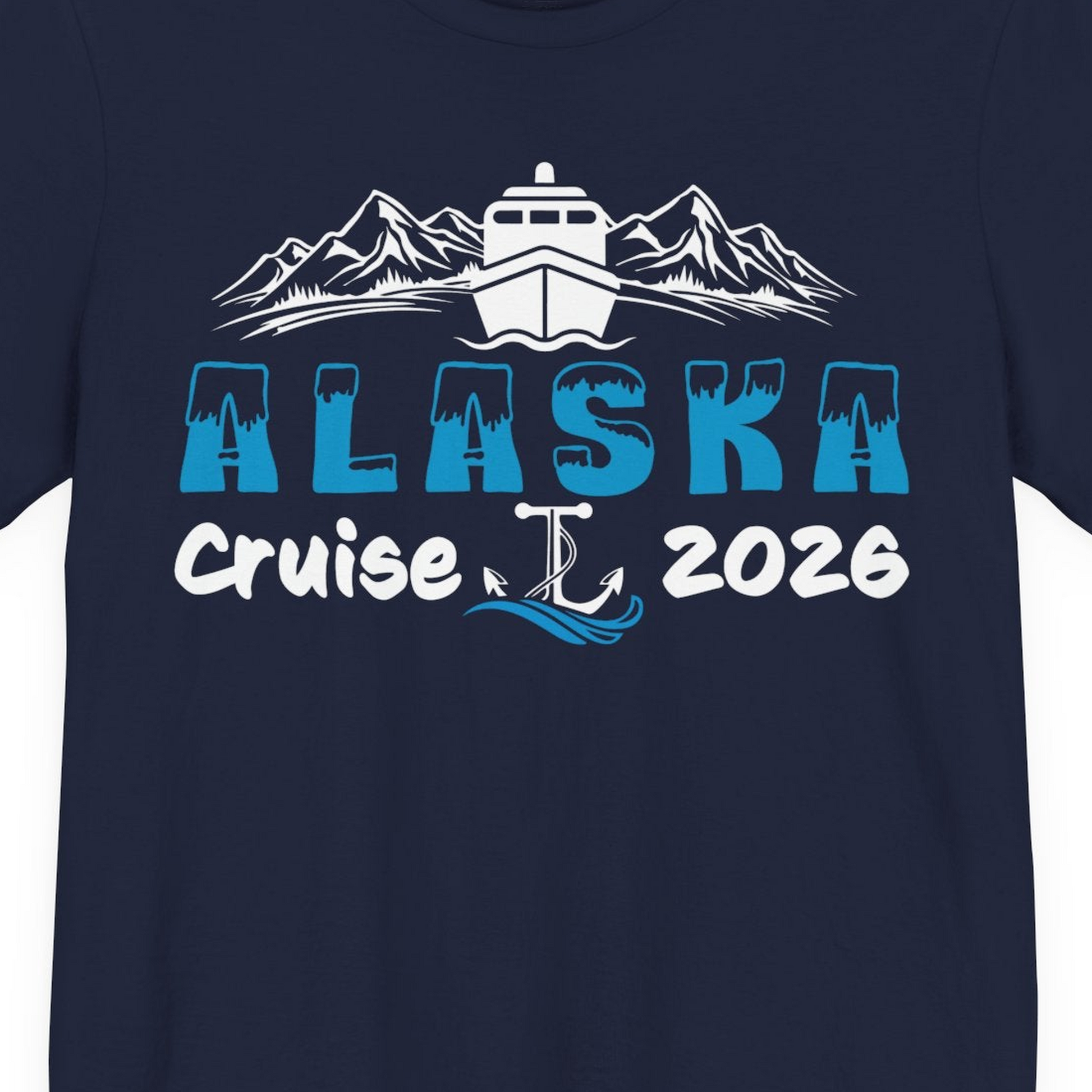 Alaska Cruise 2026 Shirt Premium T-Shirt – Alaska Cruise Shirts Close Up