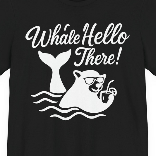 Whale Hello There Shirt Premium T-Shirt – Alaska Cruise Shirts Close Up