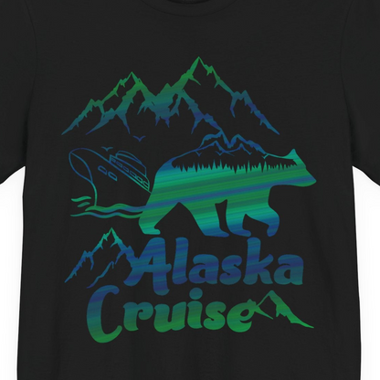 Alaska Cruise Bear Mountains Silhouette Shirt Premium T-Shirt – Alaska Cruise Shirts Close Up