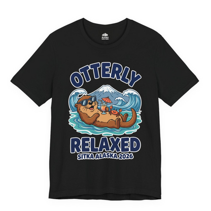 Otterly Relaxed Sitka Alaska 2026 Vacation Souvenir Shirt — Premium Tee Premium T-Shirt – Alaska Cruise Shirts Close Up