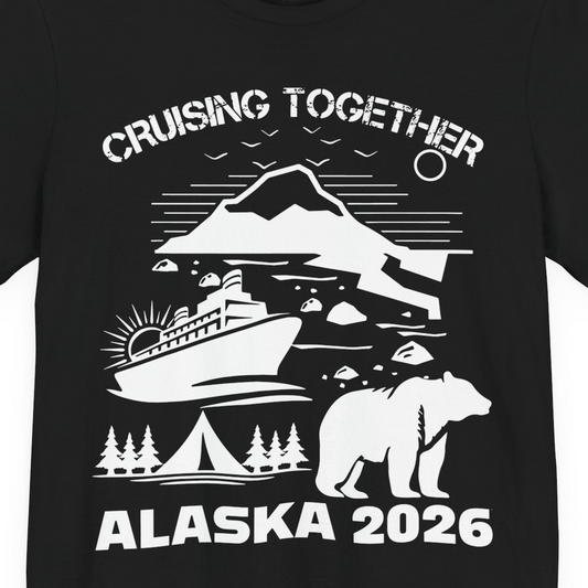 Alaska Cruise 2026 Family Adventure Bear Mountain Nature Shirt — Premium Tee Premium T-Shirt – Alaska Cruise Shirts Close Up