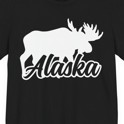Alaska Moose Wildlife Silhouette Shirt Premium T-Shirt – Alaska Cruise Shirts Close Up