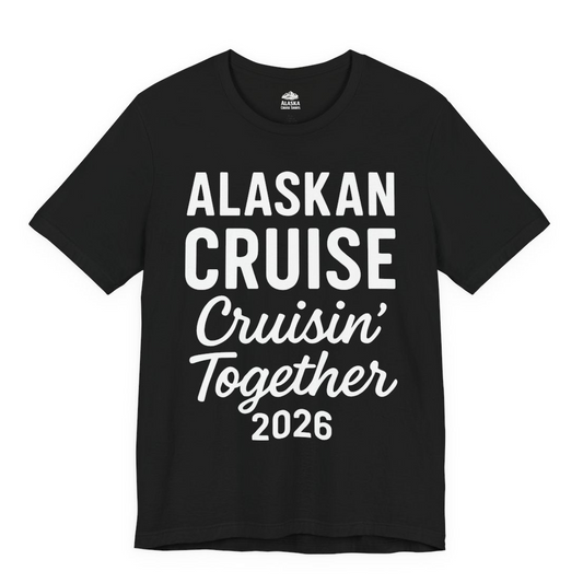 Alaskan Cruise Cruisin Together 2026 Group Vacation Shirt — Premium Tee Premium T-Shirt – Alaska Cruise Shirts Close Up