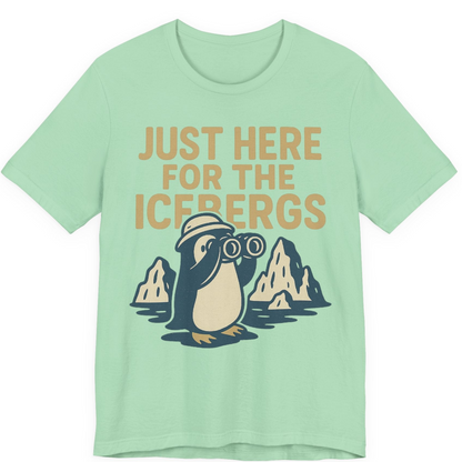 Just Here For The Icebergs Penguin Shirt Premium T-Shirt – Mint – Alaska Cruise Shirts