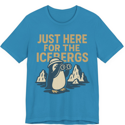 Just Here For The Icebergs Penguin Shirt Premium T-Shirt – Aqua – Alaska Cruise Shirts
