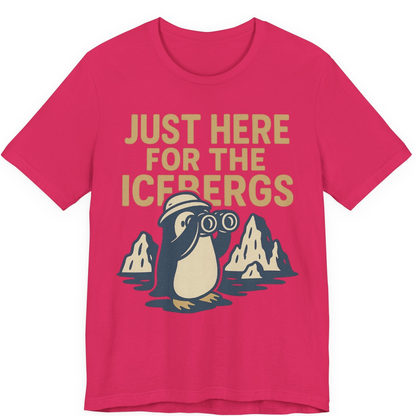 Just Here For The Icebergs Penguin Shirt Premium T-Shirt – Fuchsia – Alaska Cruise Shirts