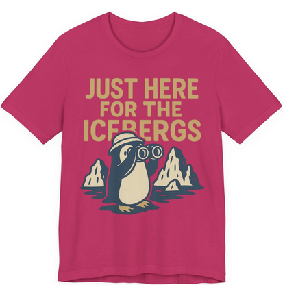 Just Here For The Icebergs Penguin Shirt Premium T-Shirt – Berry – Alaska Cruise Shirts