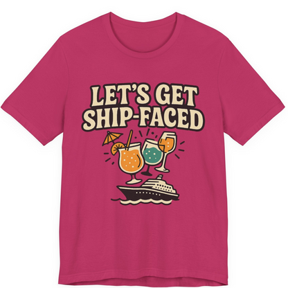 Lets Get Ship Faced Shirt Premium T-Shirt – Berry – Alaska Cruise Shirts
