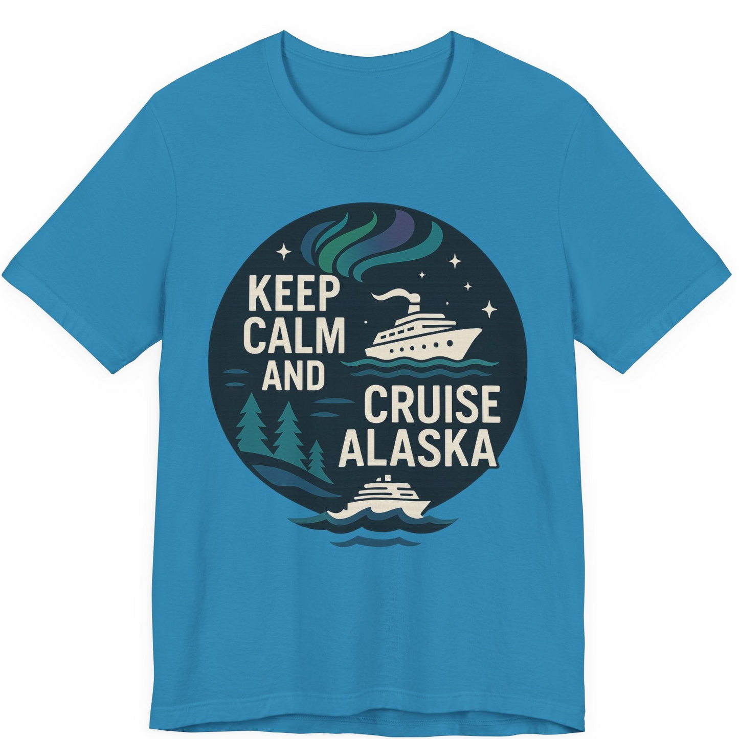 Keep Calm Cruise Alaska Shirt Premium T-Shirt – Aqua – Alaska Cruise Shirts