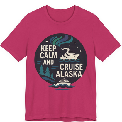 Keep Calm Cruise Alaska Shirt Premium T-Shirt – Berry – Alaska Cruise Shirts