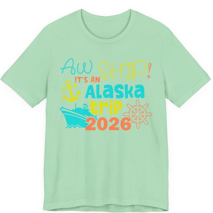 Alaska Trip 2026 Shirt Fun Nautical Cruise Family Group Matching Tee — Premium Tee Premium T-Shirt – Mint – Alaska Cruise Shirts