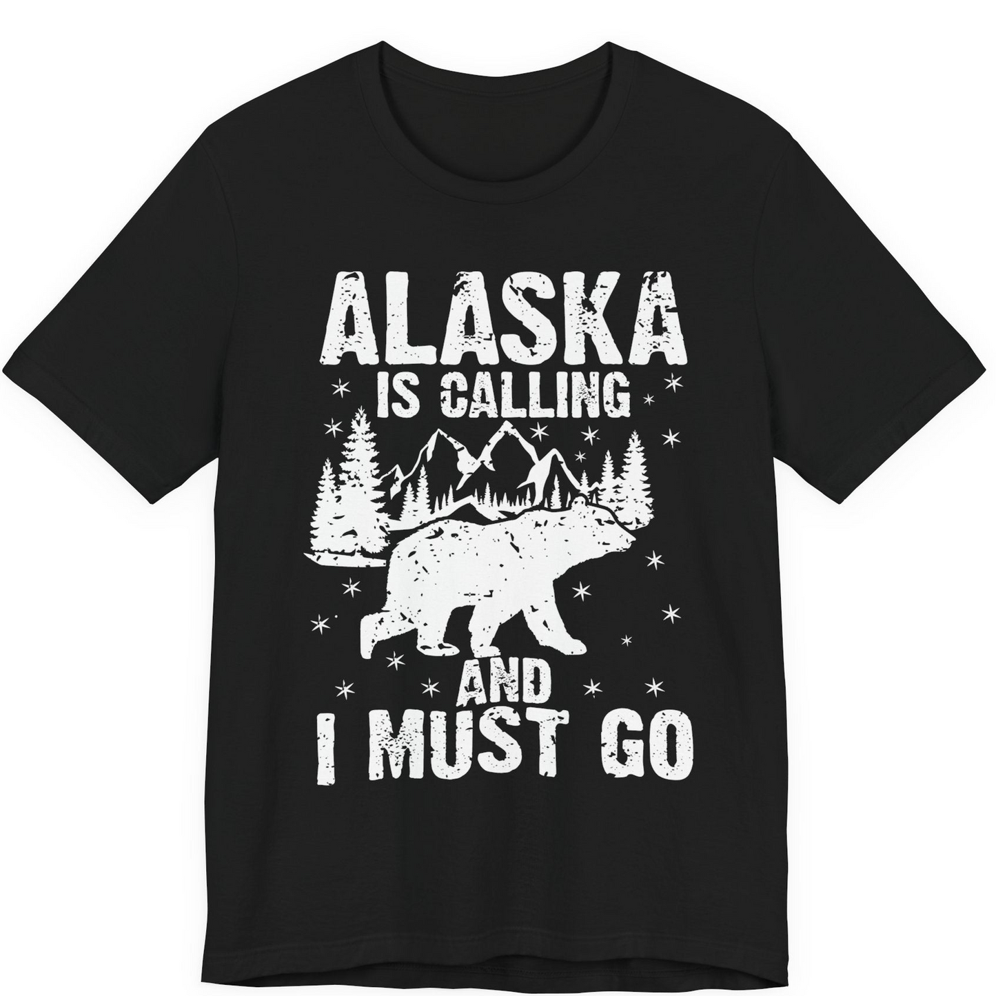 Alaska Is Calling Bear Mountain Wilderness Adventure Vintage Shirt — Premium Tee Premium T-Shirt – Black – Alaska Cruise Shirts