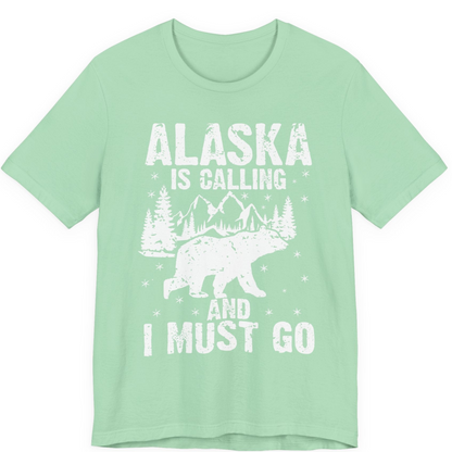 Alaska Is Calling Bear Mountain Wilderness Adventure Vintage Shirt — Premium Tee Premium T-Shirt – Mint – Alaska Cruise Shirts