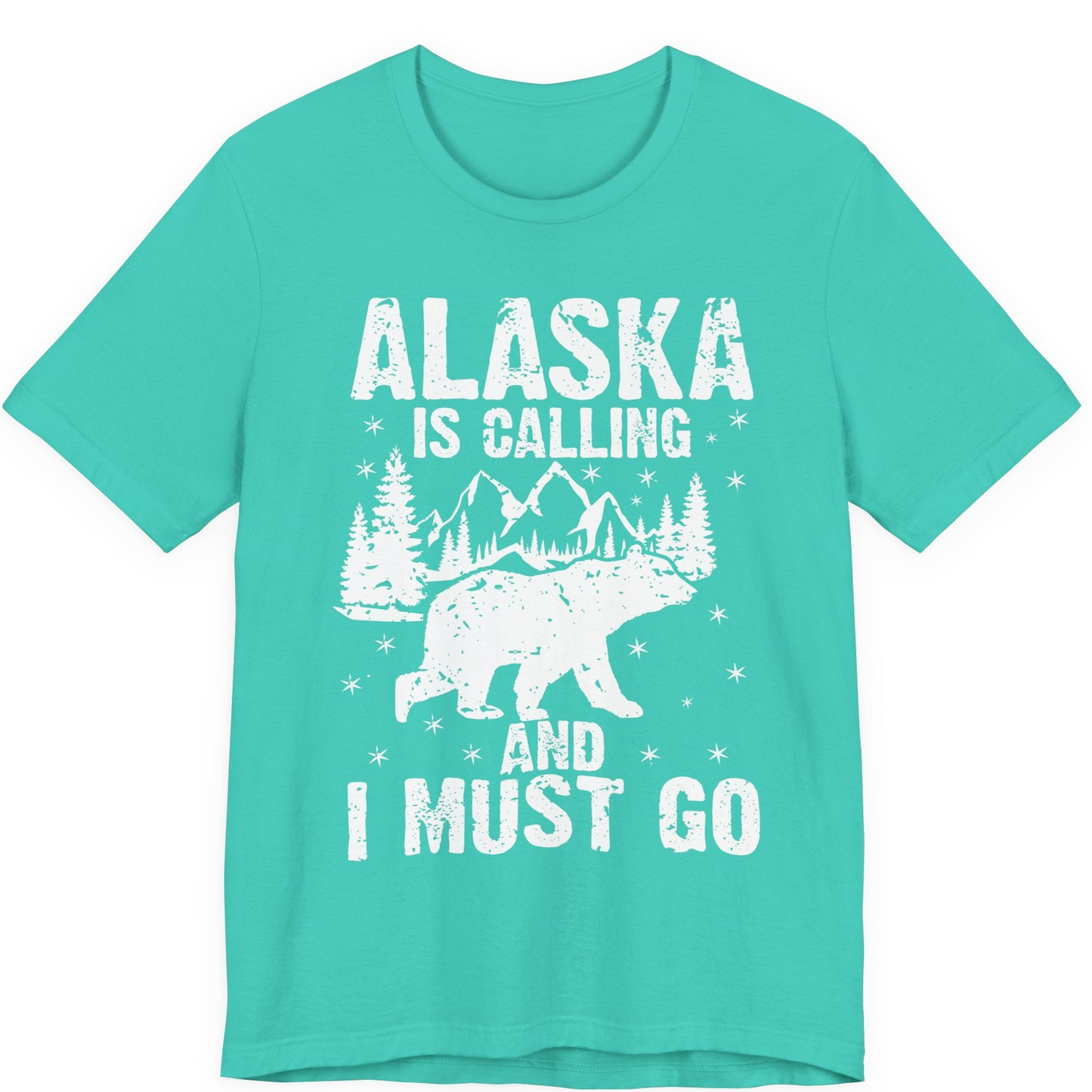 Alaska Is Calling Bear Mountain Wilderness Adventure Vintage Shirt — Premium Tee Premium T-Shirt – Teal – Alaska Cruise Shirts