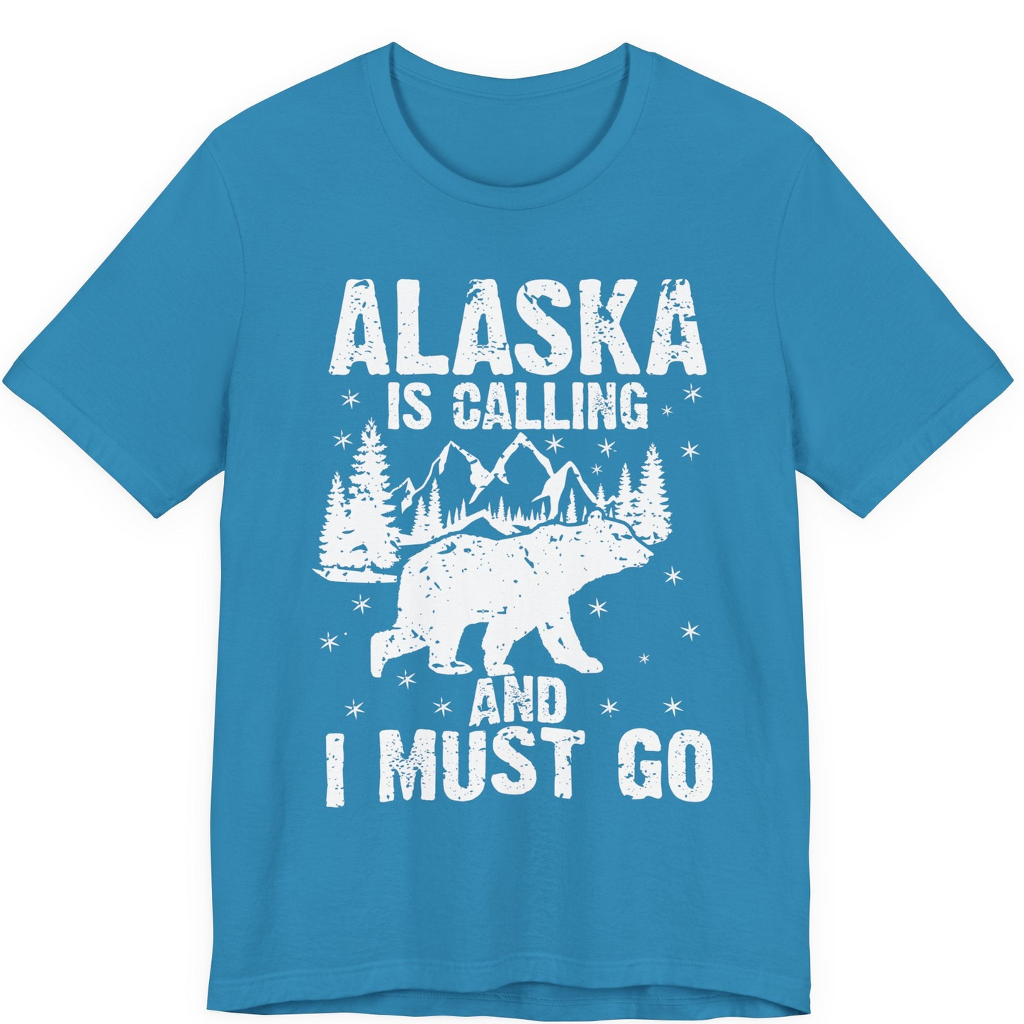 Alaska Is Calling Bear Mountain Wilderness Adventure Vintage Shirt — Premium Tee Premium T-Shirt – Aqua – Alaska Cruise Shirts