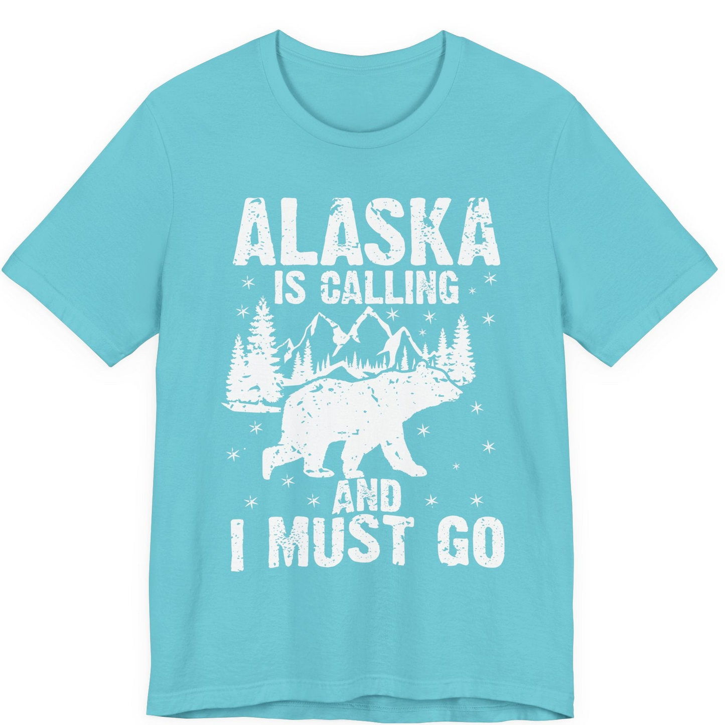 Alaska Is Calling Bear Mountain Wilderness Adventure Vintage Shirt — Premium Tee Premium T-Shirt – Turquoise – Alaska Cruise Shirts