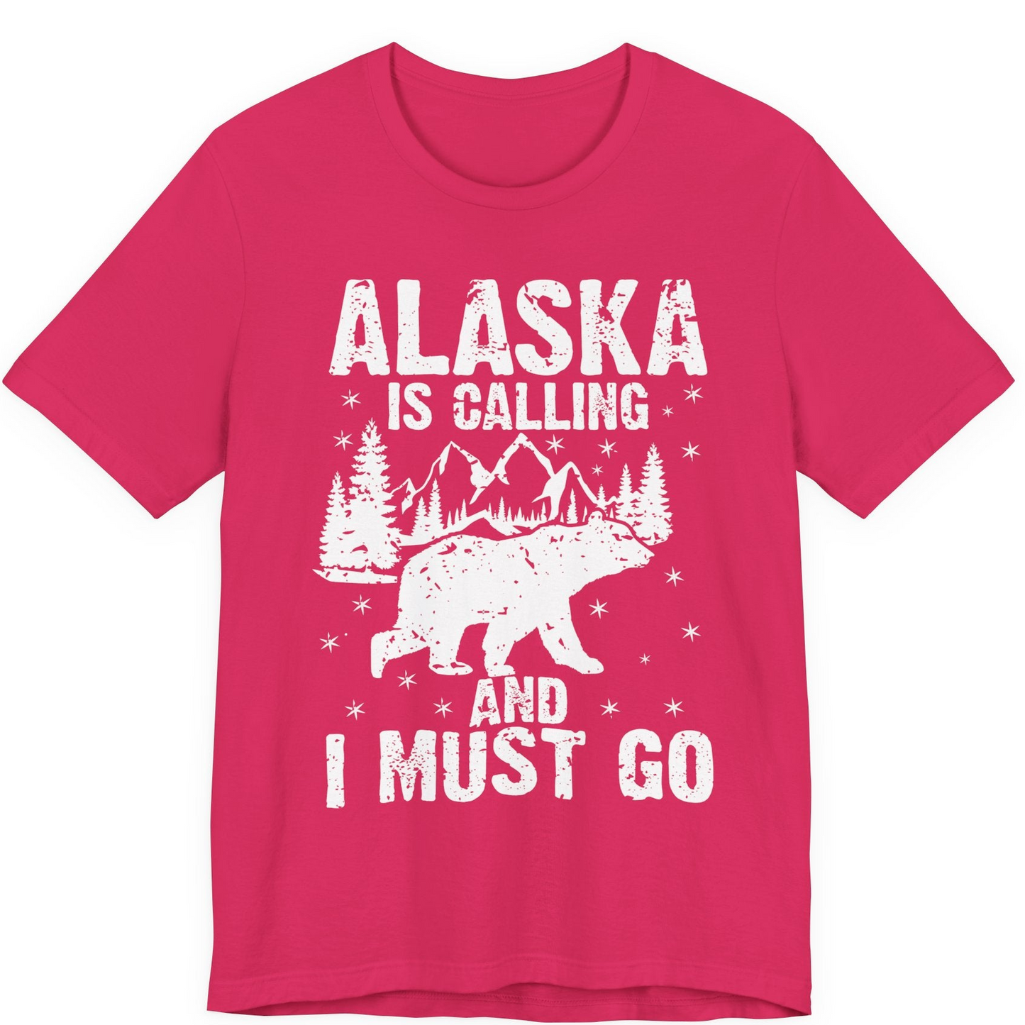 Alaska Is Calling Bear Mountain Wilderness Adventure Vintage Shirt — Premium Tee Premium T-Shirt – Fuchsia – Alaska Cruise Shirts
