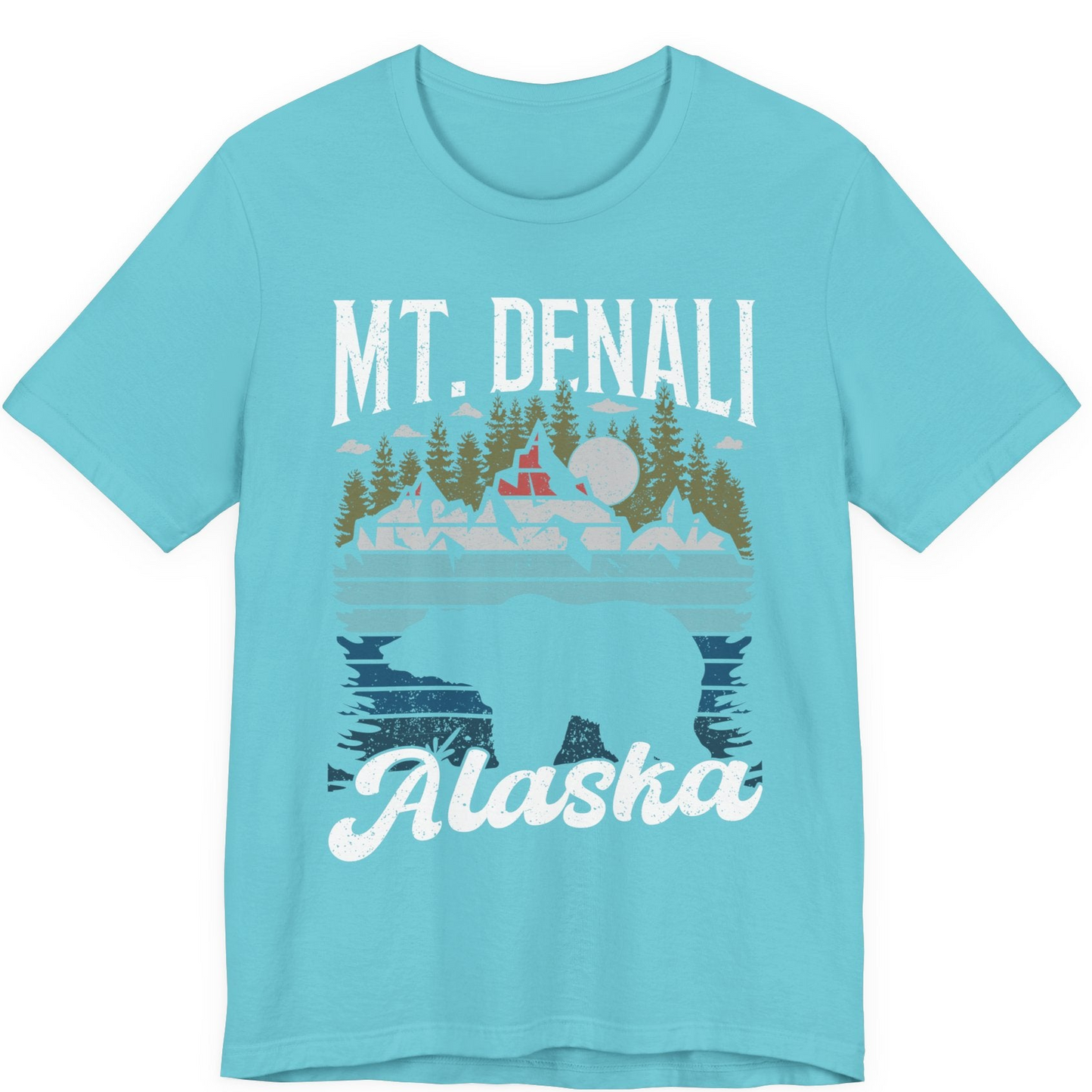 Mt Denali Alaska Bear Wilderness Shirt Premium T-Shirt – Turquoise – Alaska Cruise Shirts