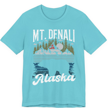 Mt Denali Alaska Bear Wilderness Shirt Premium T-Shirt – Turquoise – Alaska Cruise Shirts