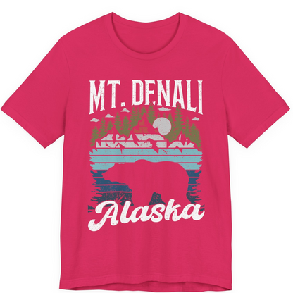 Mt Denali Alaska Bear Wilderness Shirt Premium T-Shirt – Fuchsia – Alaska Cruise Shirts