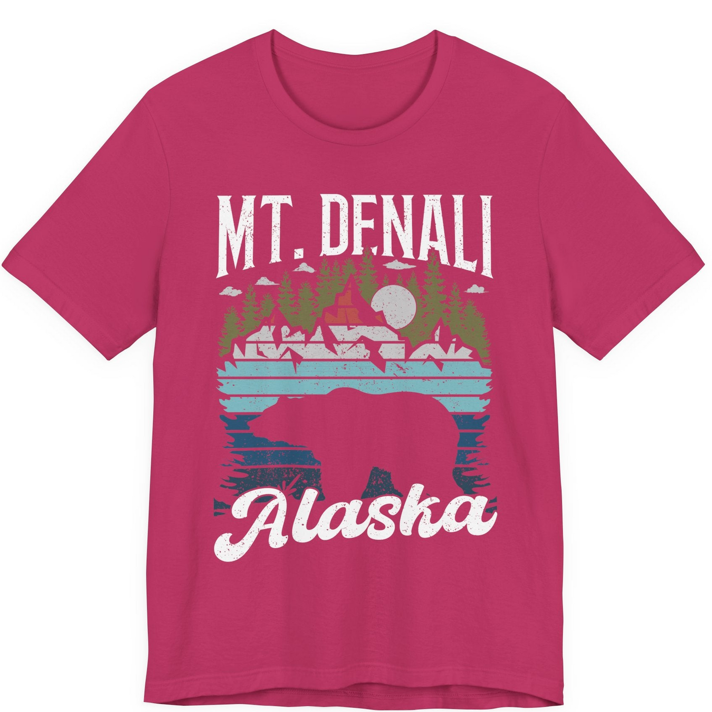 Mt Denali Alaska Bear Wilderness Shirt Premium T-Shirt – Berry – Alaska Cruise Shirts