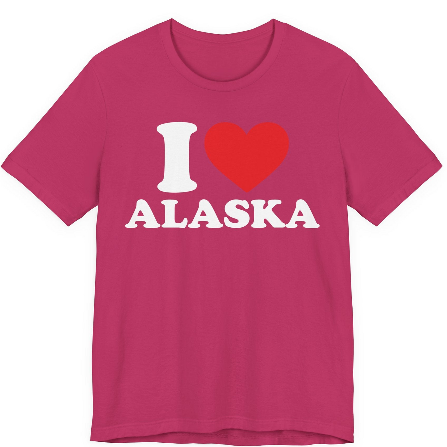 I Love Alaska Shirt Premium T-Shirt – Berry – Alaska Cruise Shirts