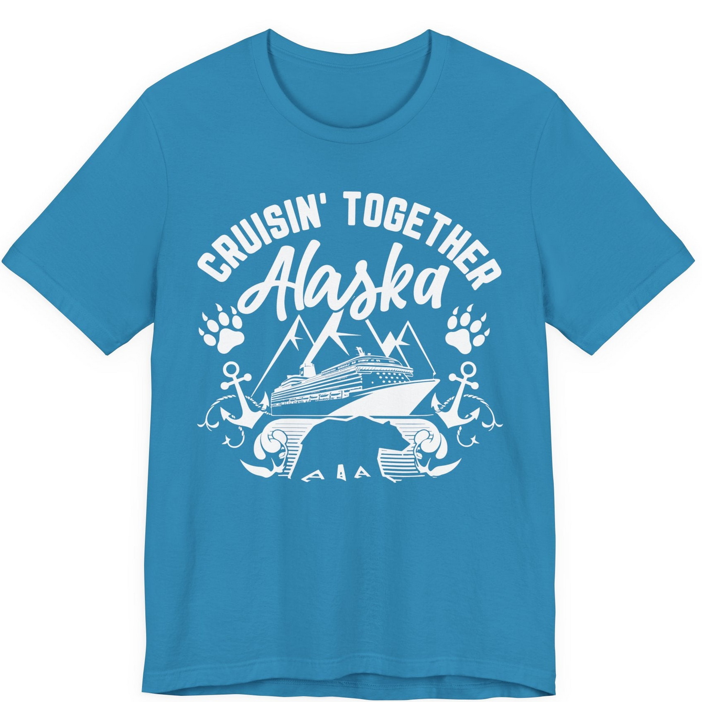 Alaska Cruise Adventure Shirt Premium T-Shirt – Aqua – Alaska Cruise Shirts