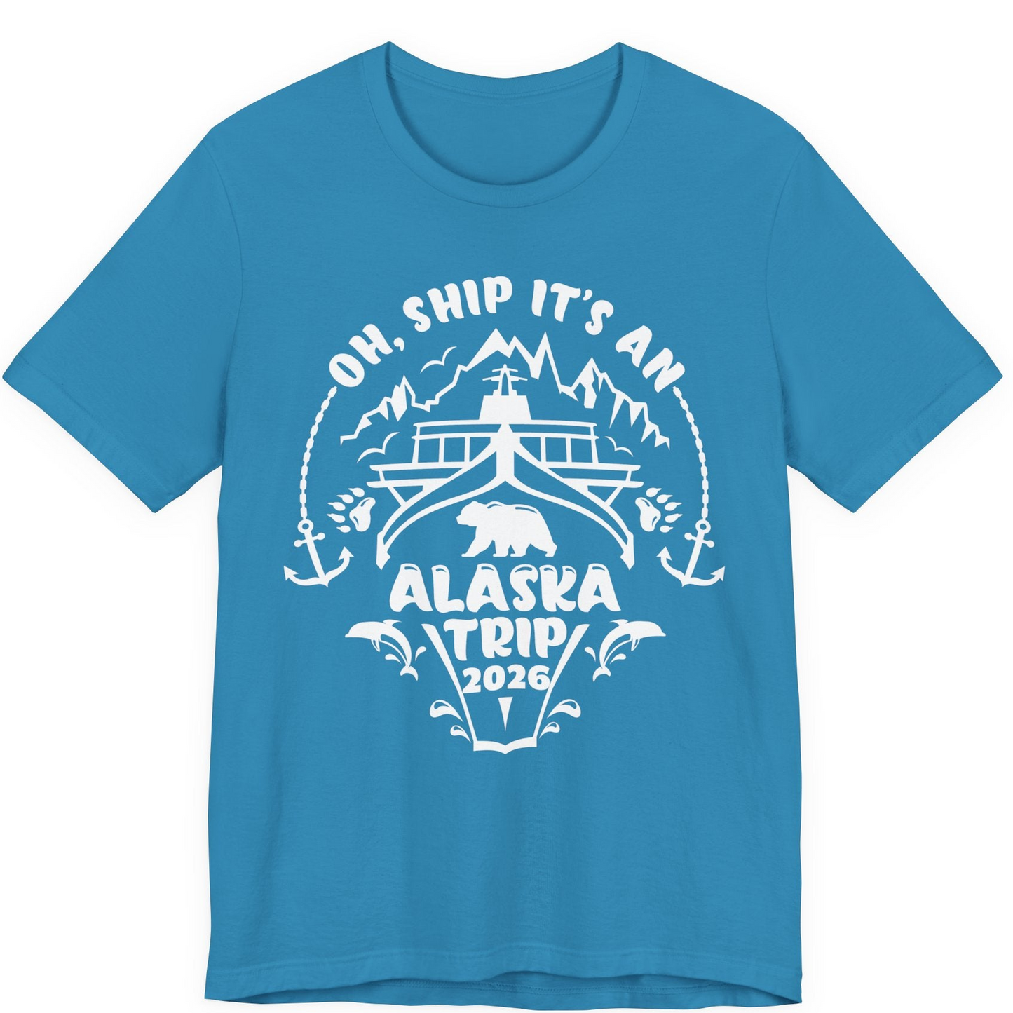 Oh Ship It’s an Alaska Trip 2026 Cruise and Wildlife Shirt — Premium Tee Premium T-Shirt – Aqua – Alaska Cruise Shirts