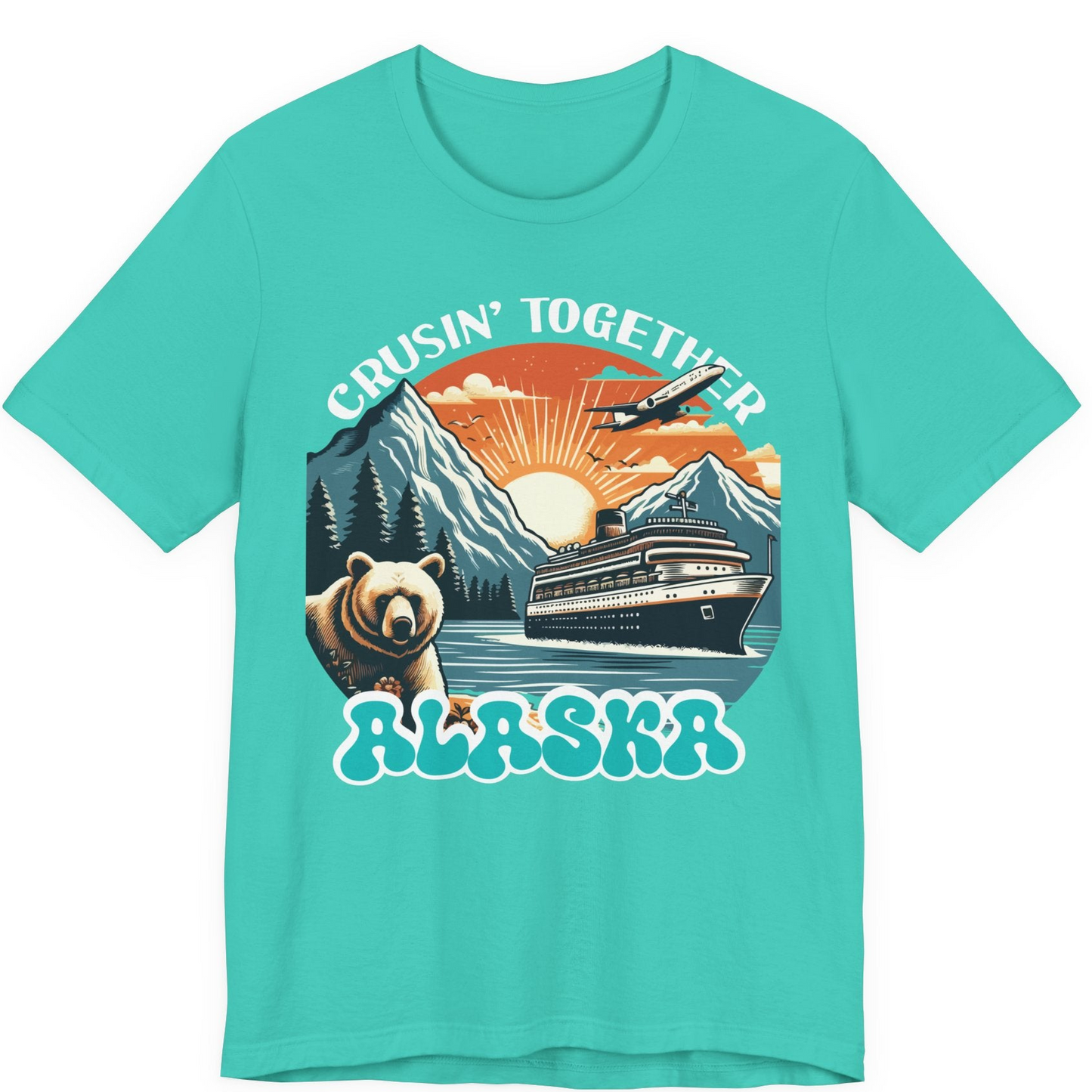 Alaska Cruise Shirt Premium T-Shirt – Teal – Alaska Cruise Shirts