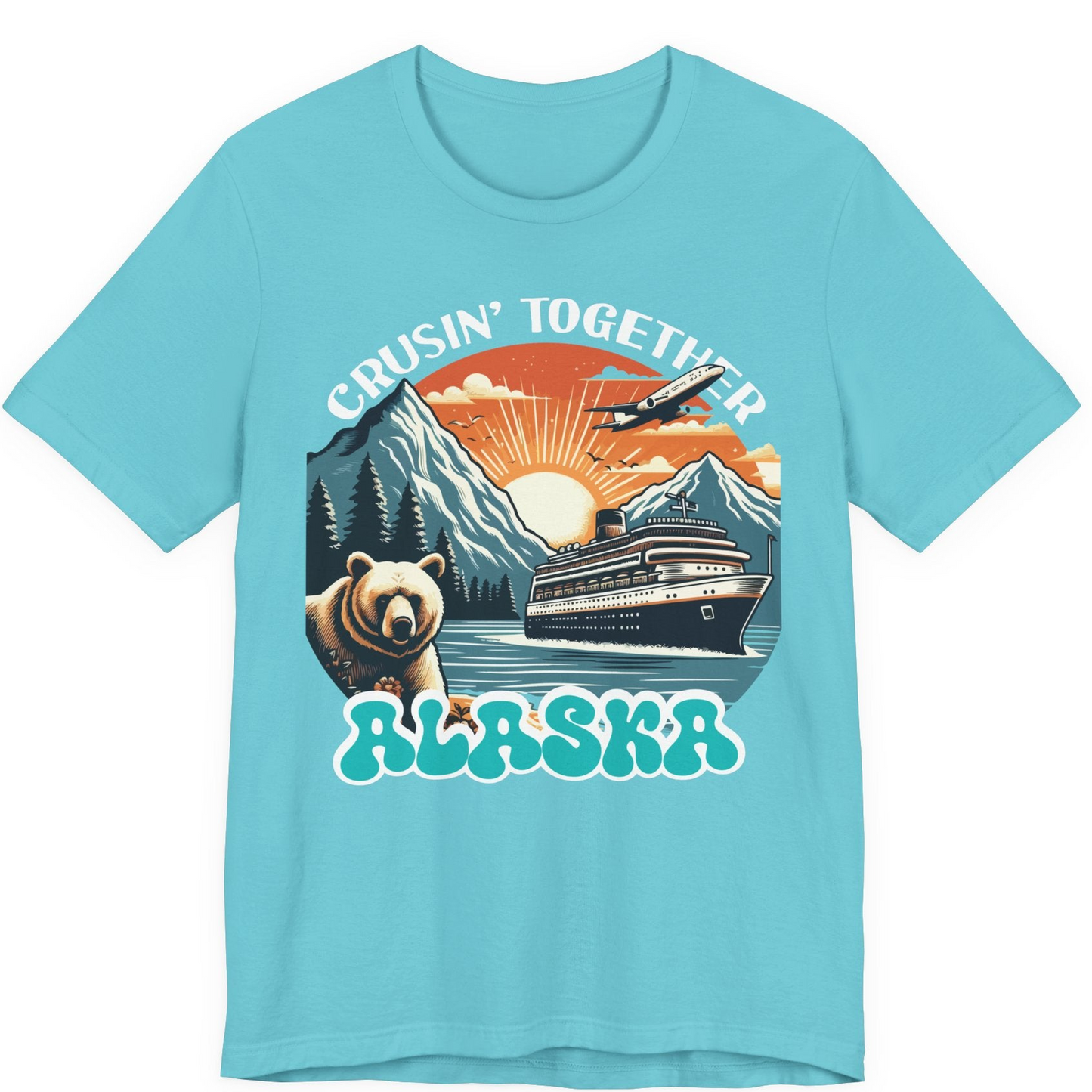 Alaska Cruise Shirt Premium T-Shirt – Turquoise – Alaska Cruise Shirts