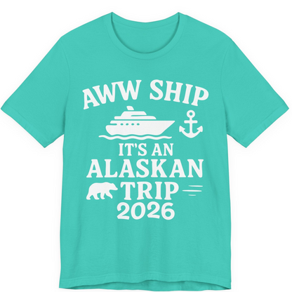 Alaska Cruise Shirt Premium T-Shirt – Teal – Alaska Cruise Shirts