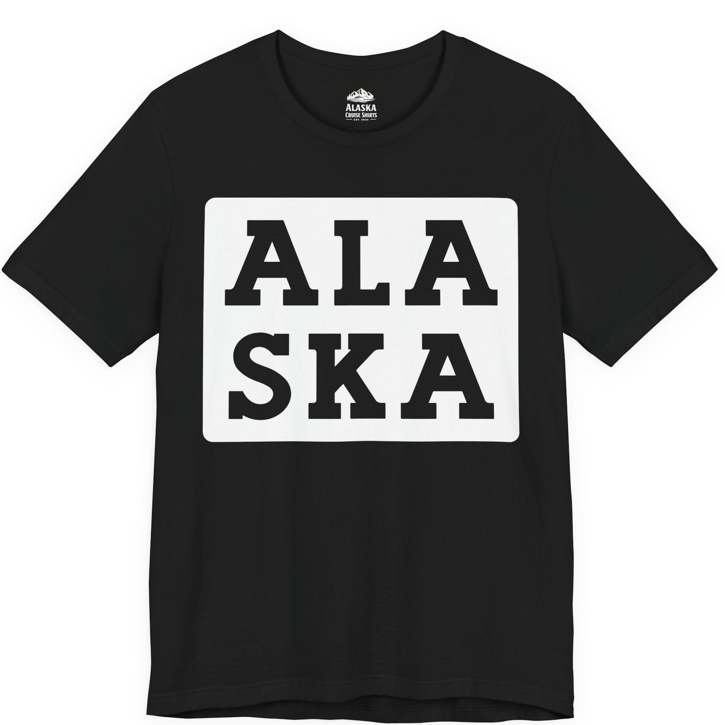 Bold Alaska Block Text Shirt Premium T-Shirt – Black – Alaska Cruise Shirts