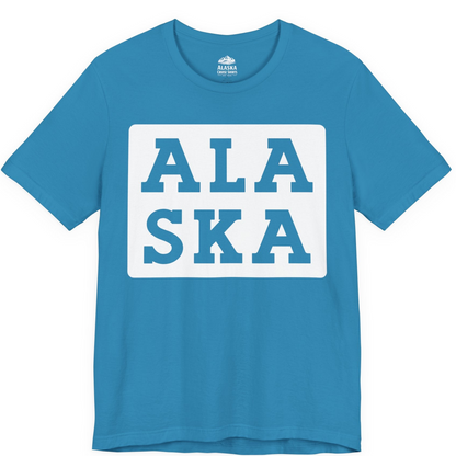 Bold Alaska Block Text Shirt Premium T-Shirt – Aqua – Alaska Cruise Shirts