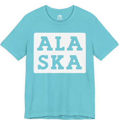 Bold Alaska Block Text Shirt Premium T-Shirt – Turquoise – Alaska Cruise Shirts