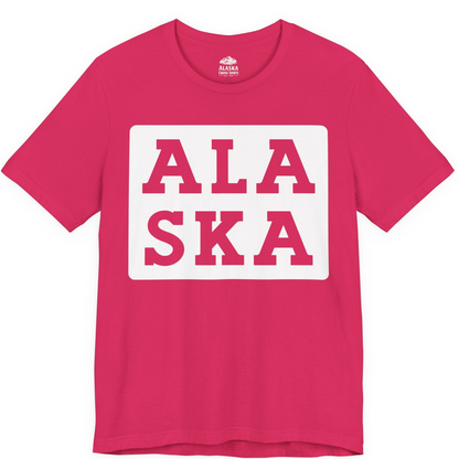 Bold Alaska Block Text Shirt Premium T-Shirt – Fuchsia – Alaska Cruise Shirts