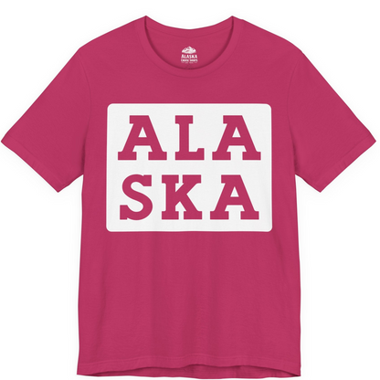 Bold Alaska Block Text Shirt Premium T-Shirt – Berry – Alaska Cruise Shirts