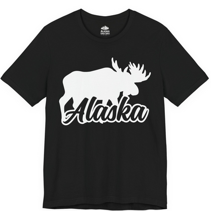 Alaska Moose Wildlife Silhouette Shirt Premium T-Shirt – Black – Alaska Cruise Shirts