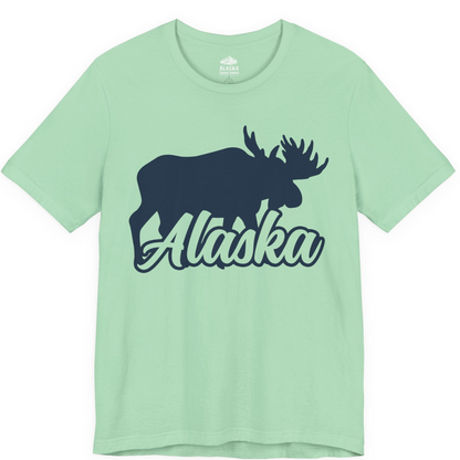 Alaska Moose Wildlife Silhouette Shirt Premium T-Shirt – Mint – Alaska Cruise Shirts