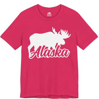 Alaska Moose Wildlife Silhouette Shirt Premium T-Shirt – Fuchsia – Alaska Cruise Shirts