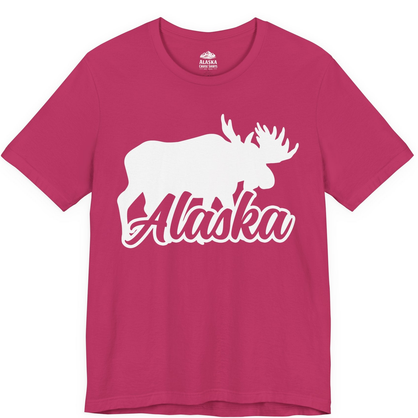 Alaska Moose Wildlife Silhouette Shirt Premium T-Shirt – Berry – Alaska Cruise Shirts