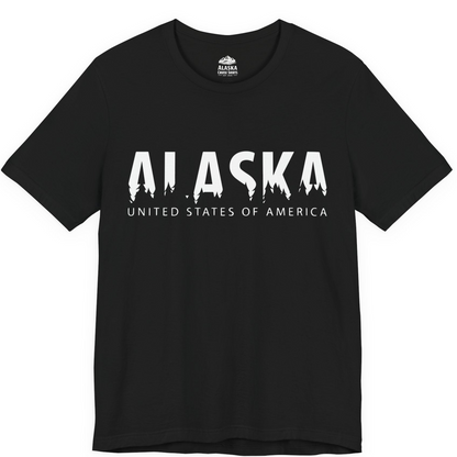 Alaska United States Typography Shirt Premium T-Shirt – Black – Alaska Cruise Shirts