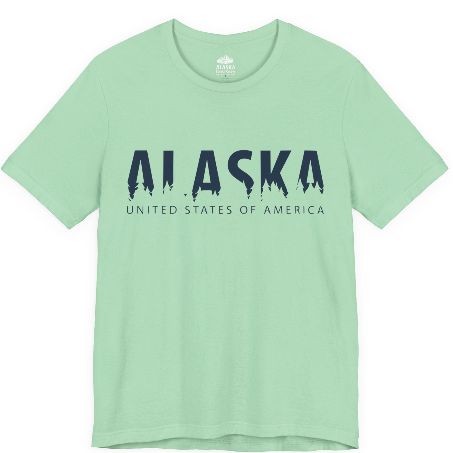 Alaska United States Typography Shirt Premium T-Shirt – Mint – Alaska Cruise Shirts